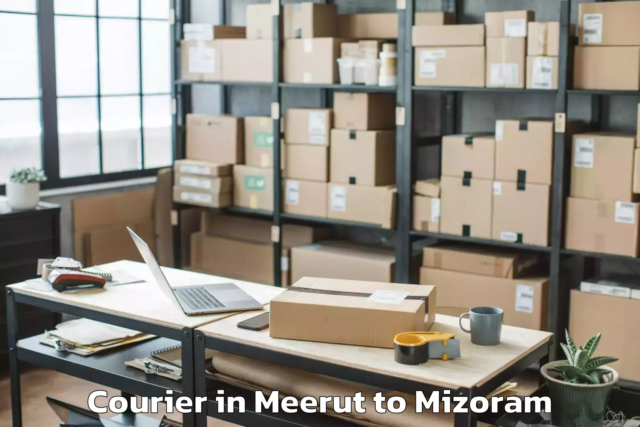 Hassle-Free Meerut to Mizoram University Aizawl Courier